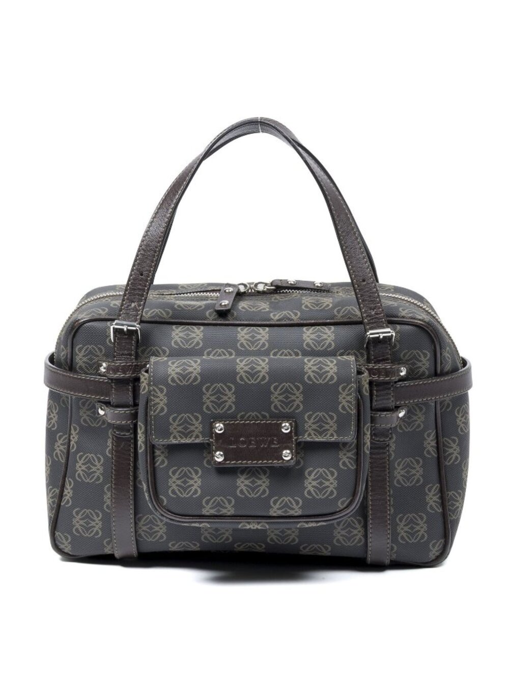 Loewe Anagram Reporter Bag Dark Gray